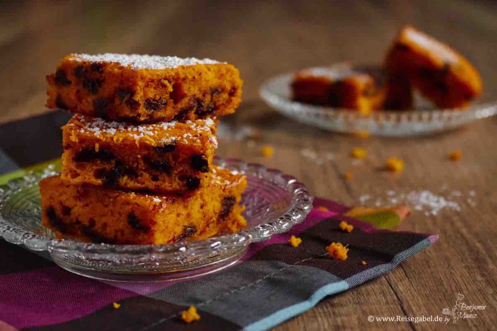 Kürbis Schoko Kuchen - saftig und lecker!
