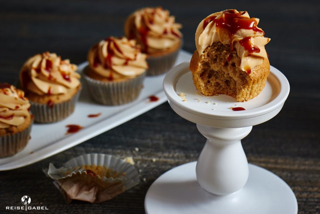 Zimt-Cupcakes mit Karamell-Frosting - Reisegabel