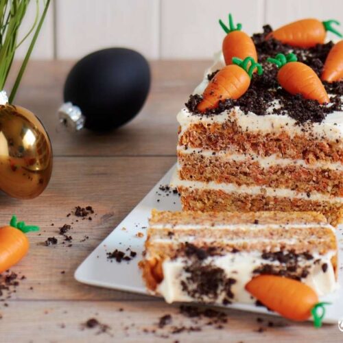 Möhrenkuchen mit Frischkäse